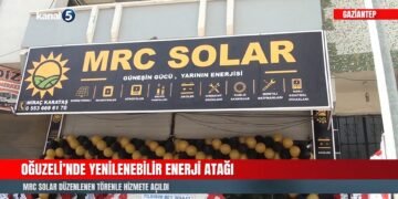 OĞUZELİ’NDE YENİLENEBİLİR ENERJİ ATAĞI! MRC SOLAR DÜZENLENEN TÖRENLE HİZMETE AÇILDI