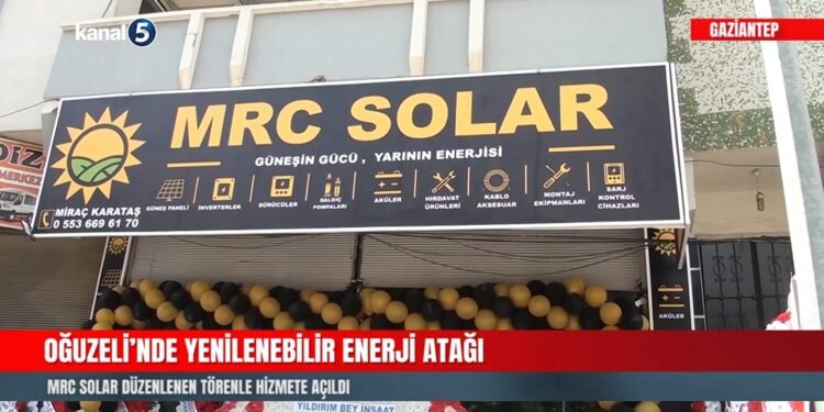 OĞUZELİ’NDE YENİLENEBİLİR ENERJİ ATAĞI! MRC SOLAR DÜZENLENEN TÖRENLE HİZMETE AÇILDI